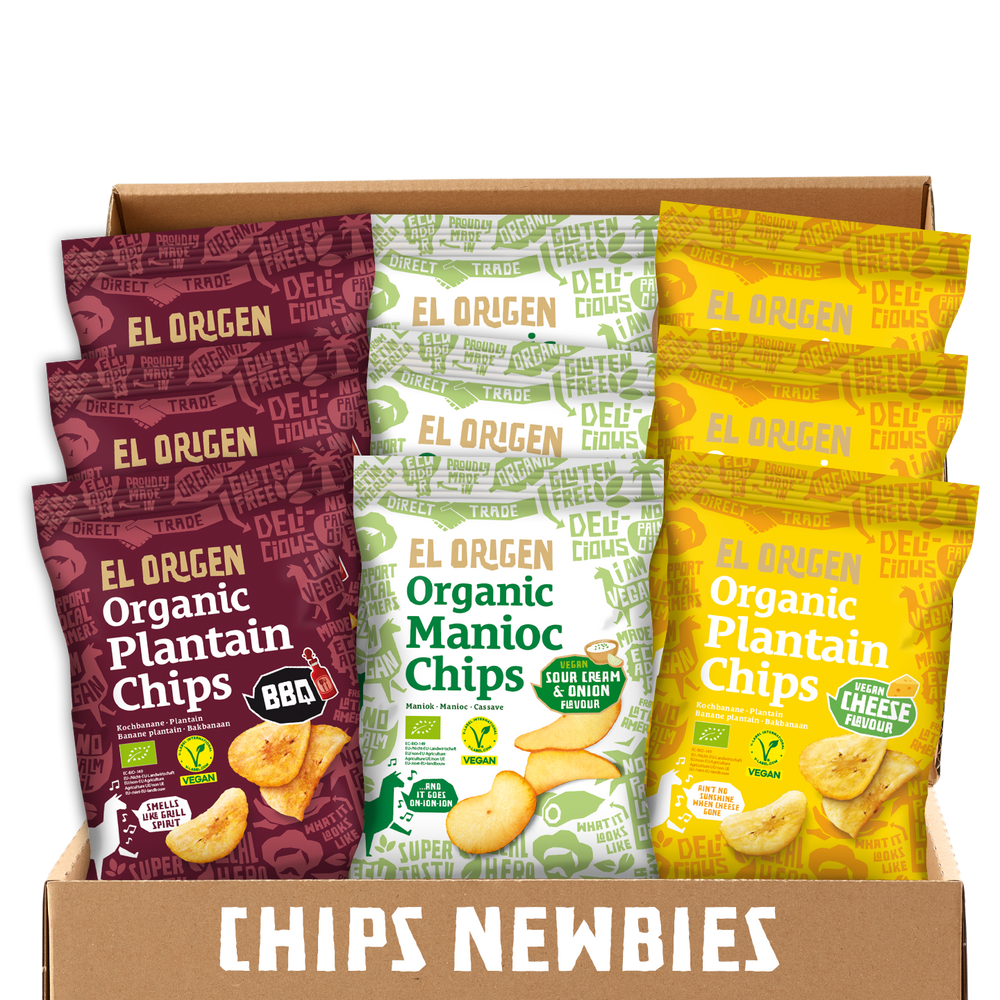 
                  
                    Ab sofort: Chips Newbies: Snackpaket el origen Bio-Chips neue Sorten (9 Packungen)
                  
                
