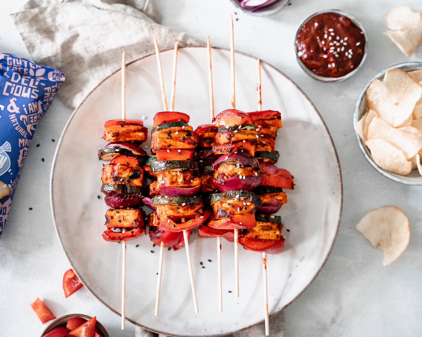 BBQ Tofu Spieße für den Grill! 🍢🔥☀️ - el origen
