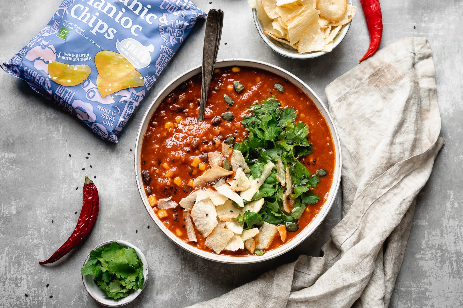 Chips Stew aus Linsen und Bohnen 🍲🔥 - el origen