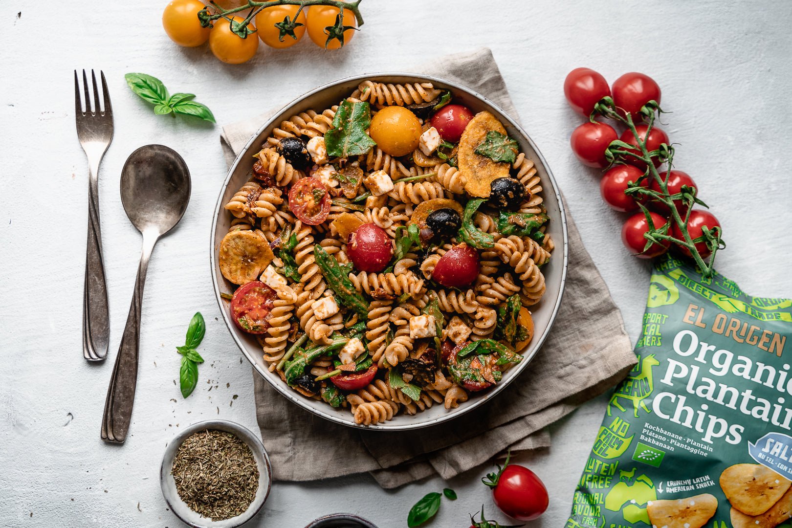 Gesunder Nudelsalat mit Kochbananen Twist 🥗 - el origen
