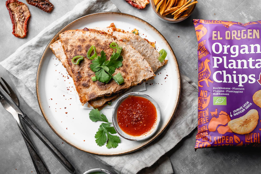 Vegane Quesadillas mit crunchy Überraschung 🌶️🧀 - el origen