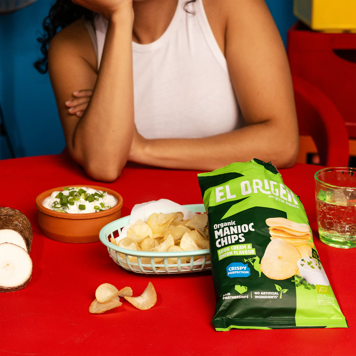 Bio Maniok Chips mit Sour Cream & Onion-Geschmack (vegan) - el origen
