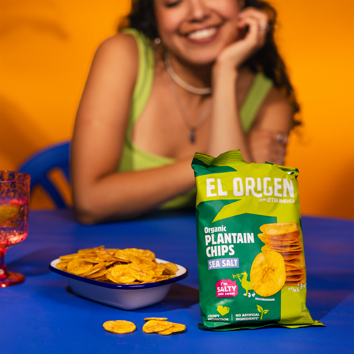Bio Kochbananen Chips mit Meersalz - el origen