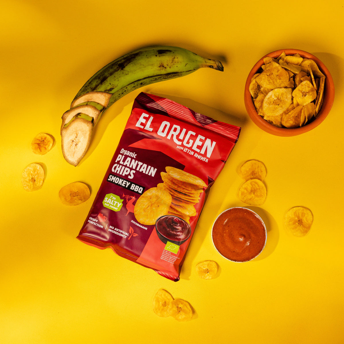 Bio Kochbananen Chips BBQ - el origen