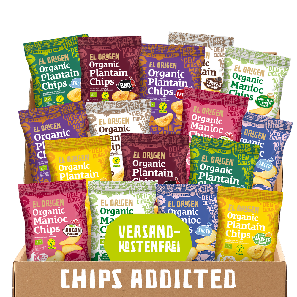 Chips Addicted: Megapaket el origen Bio Chips (16 Packungen)