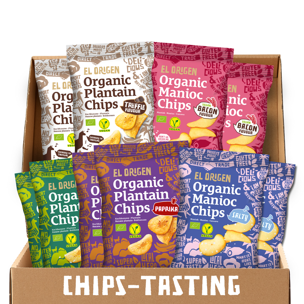 Chips Tasting: Probierpaket el origen Bio Chips (10 Packungen)
