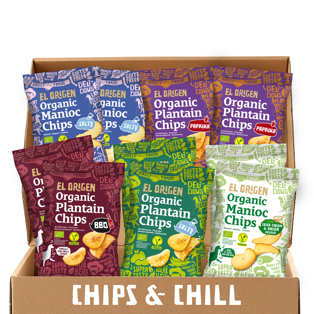 Chips & Chill: Snackpaket el origen Bio Chips (10 Packungen)