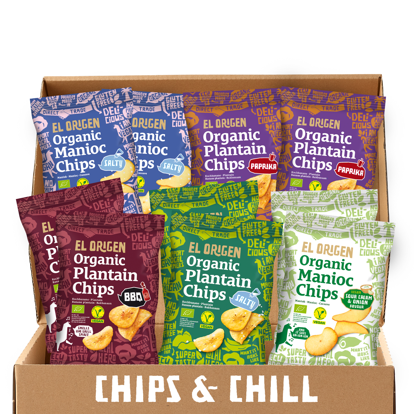 
                  
                    Chips & Chill: Snackpaket el origen Bio Chips (10 Packungen)
                  
                