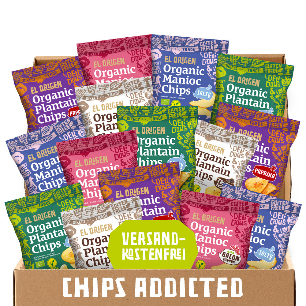 Chips Addicted: Megapaket el origen Bio Chips (15 Packungen)