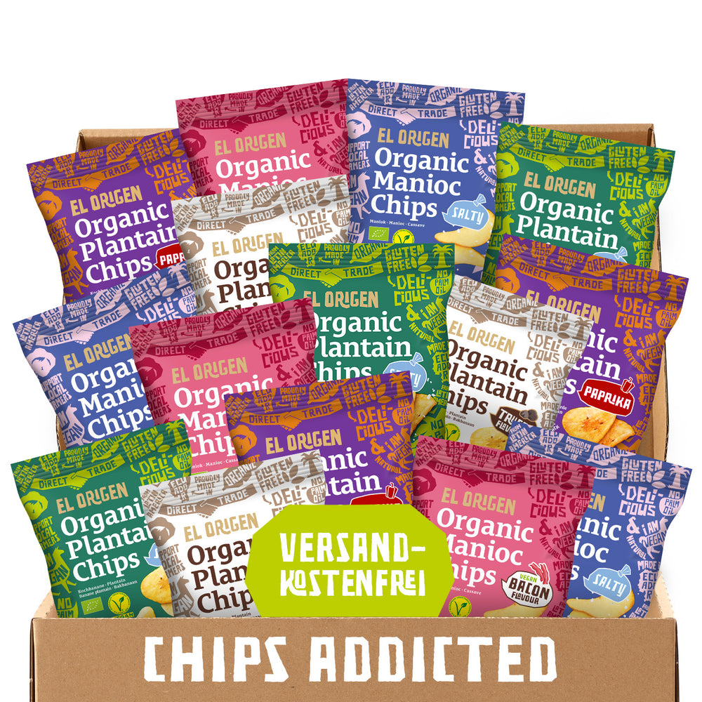 
                  
                    Chips Addicted: Megapaket el origen Bio Chips (15 Packungen)
                  
                