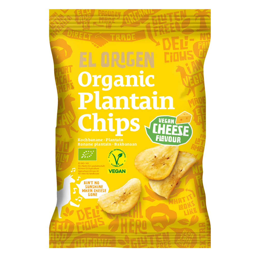 Ab sofort: Bio Kochbananen Chips mit Käse-Geschmack (vegan)