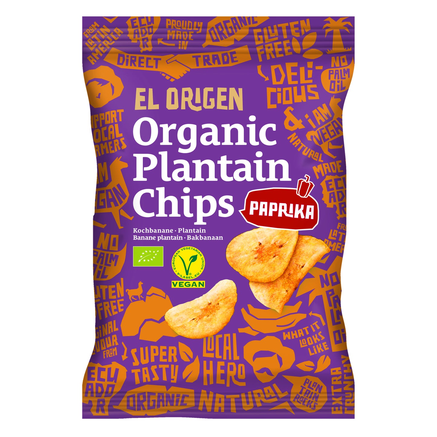 Bio Kochbananen Chips mit Paprika