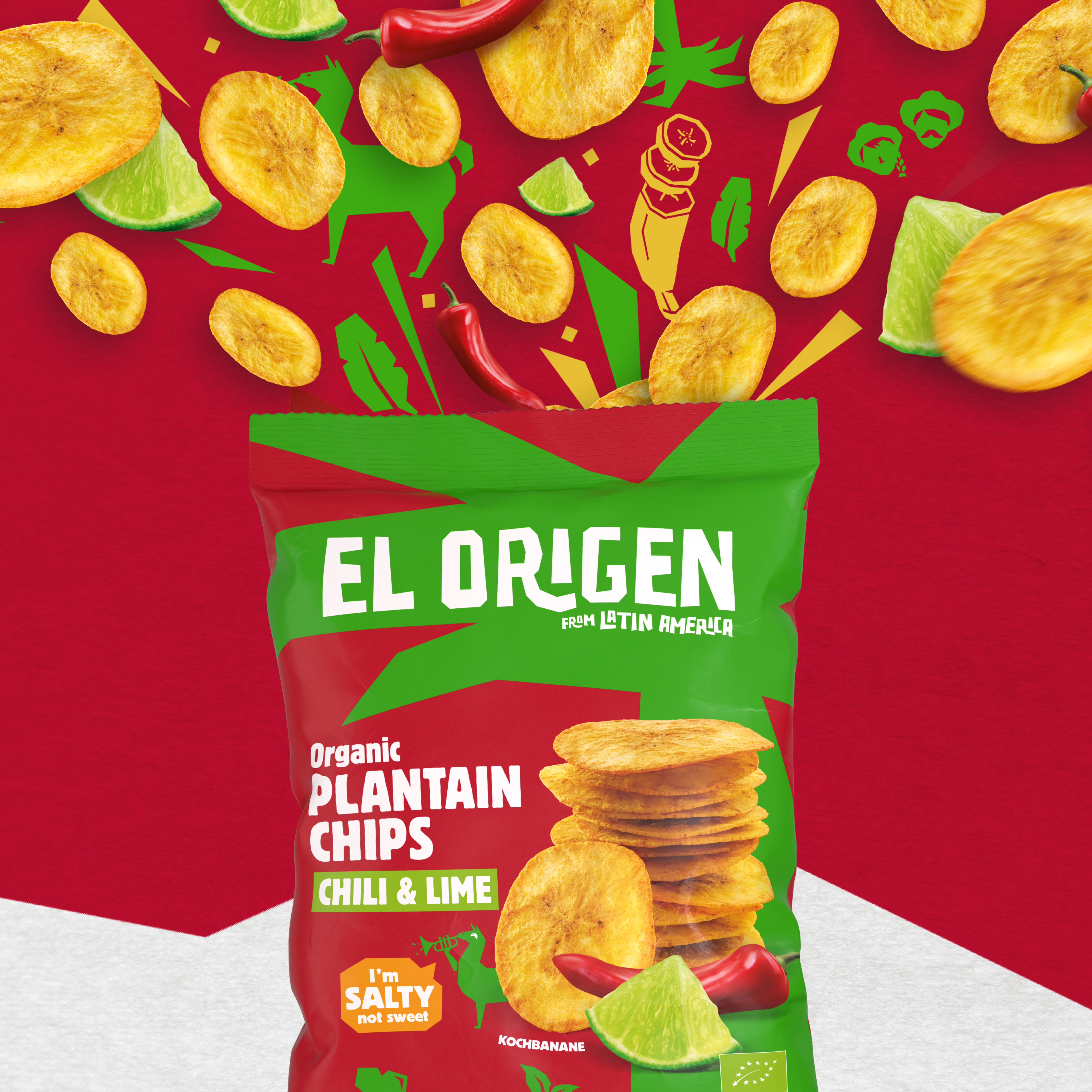 Bio Kochbananen Chips Chili Lime
