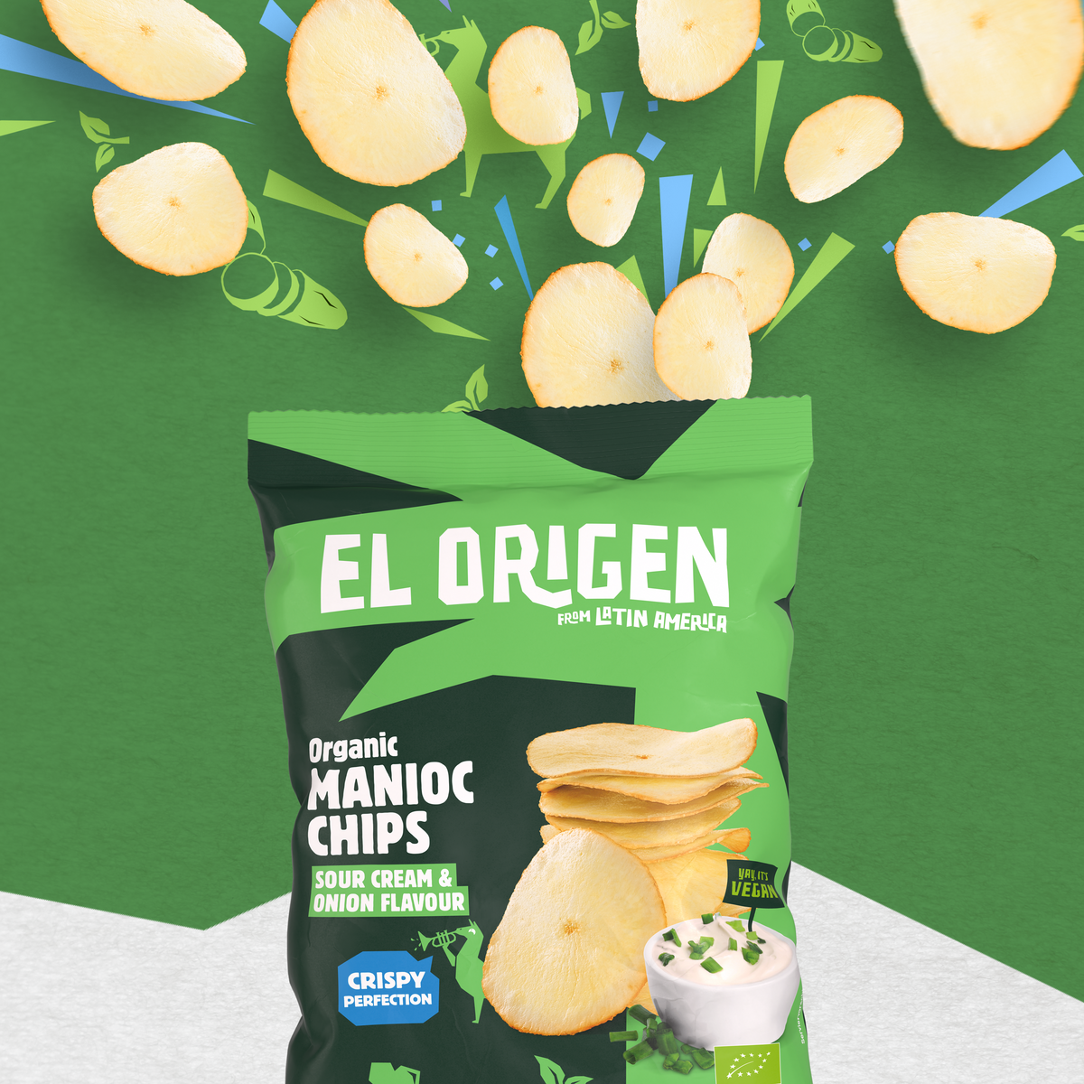 Organic Manioc Chips Sour Cream & Onion (vegan)
