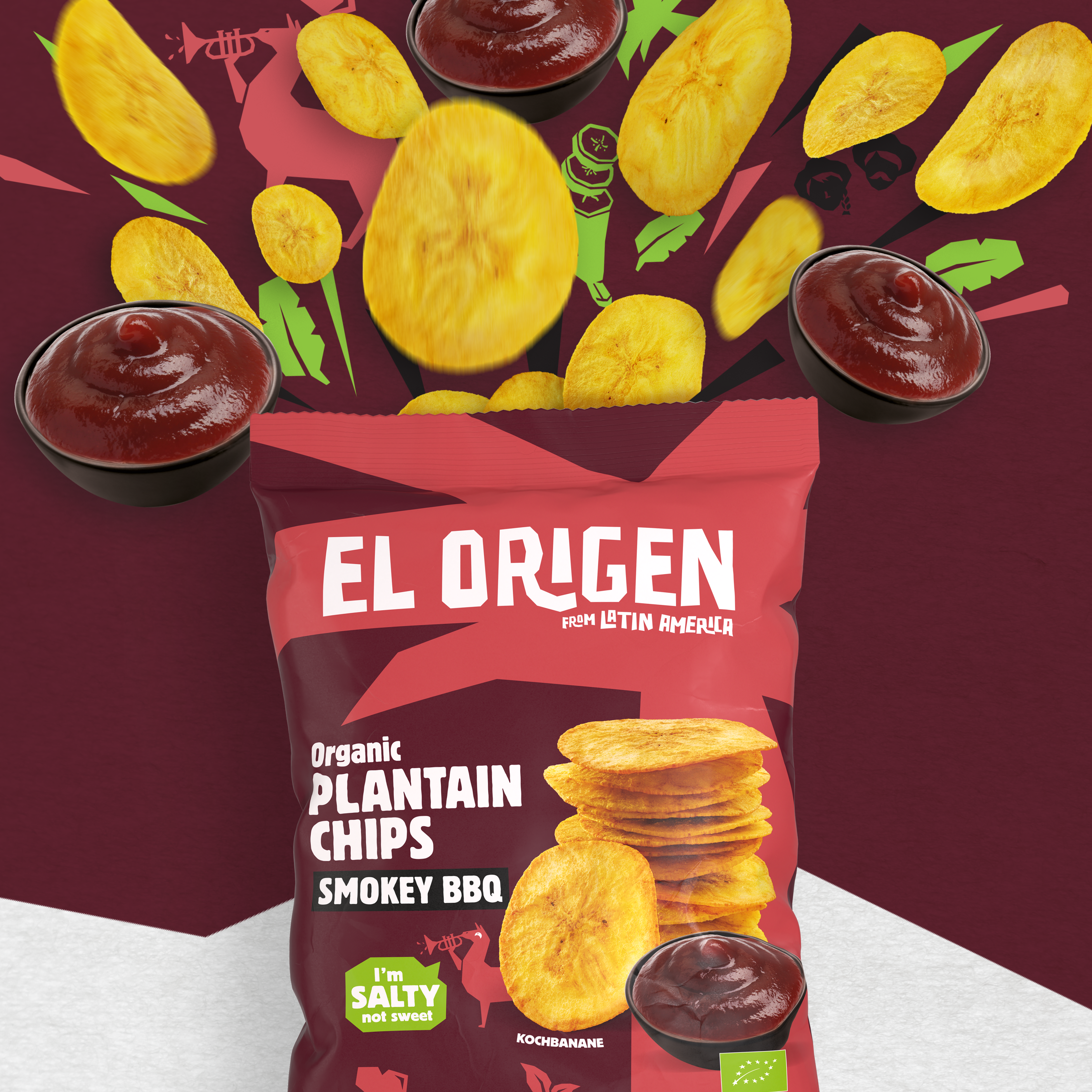Bio Kochbananen Chips BBQ