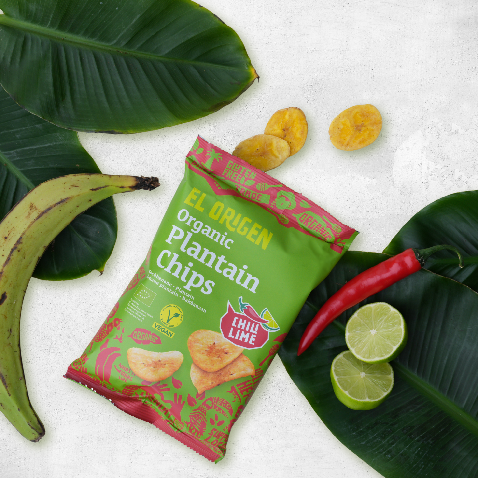 el origen Plantain Chips Chili Lime