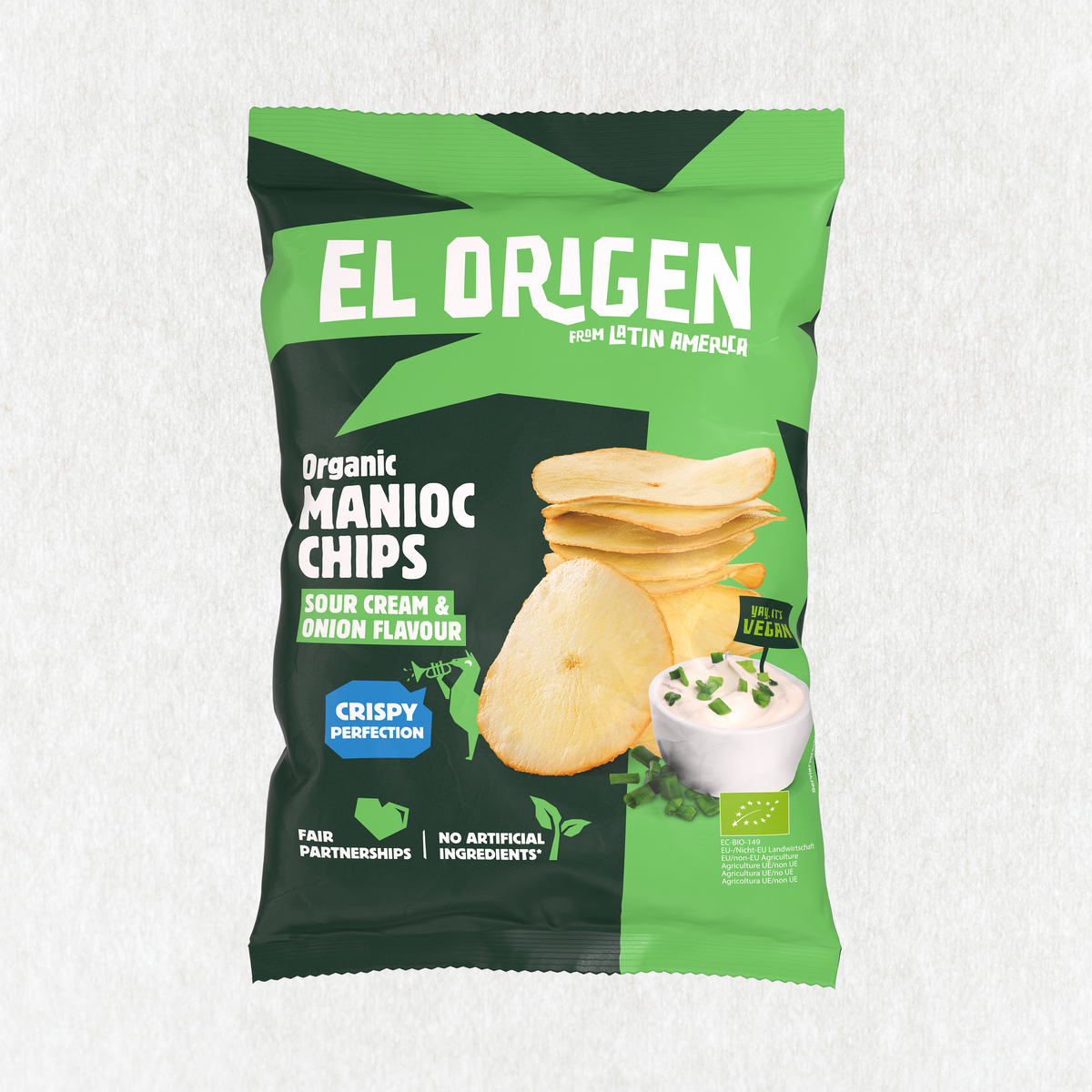 Organic Manioc Chips Sour Cream & Onion (vegan)
