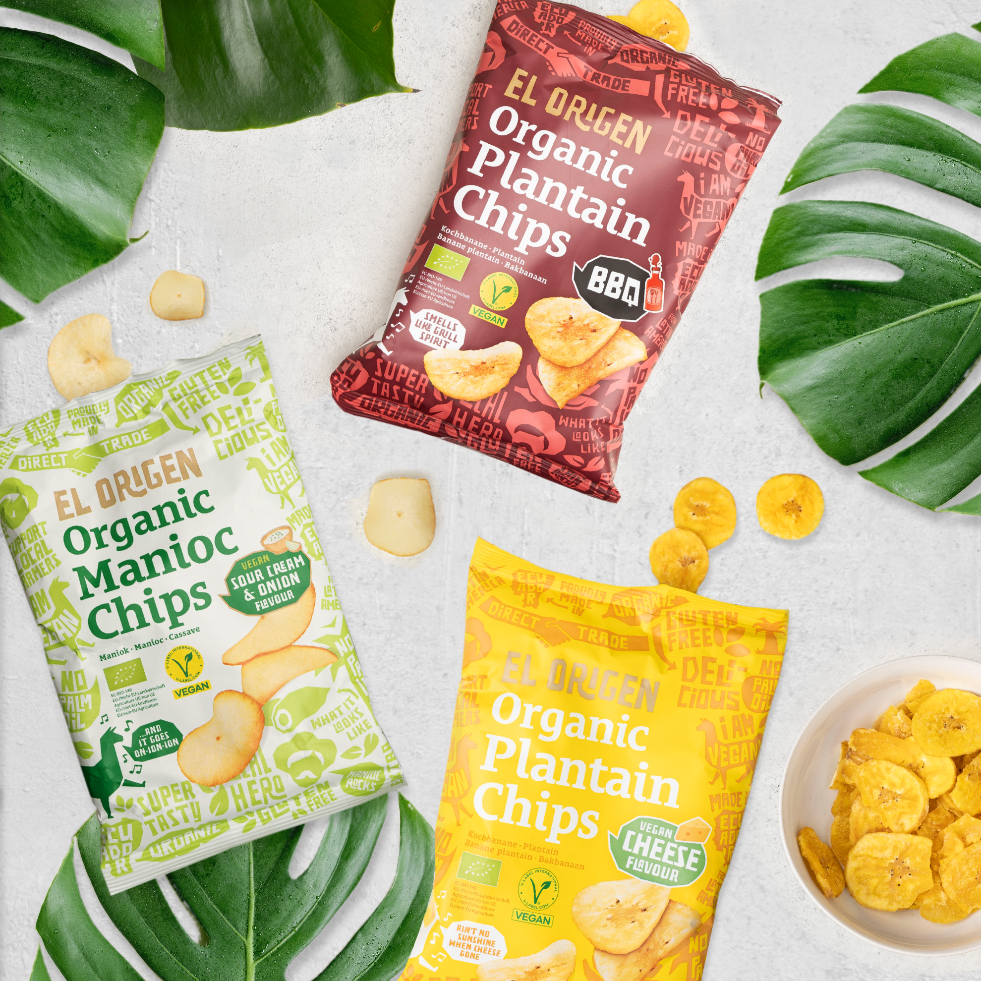 Chips Newbies: Snackpaket el origen Bio-Chips neue Sorten (9 Packungen)